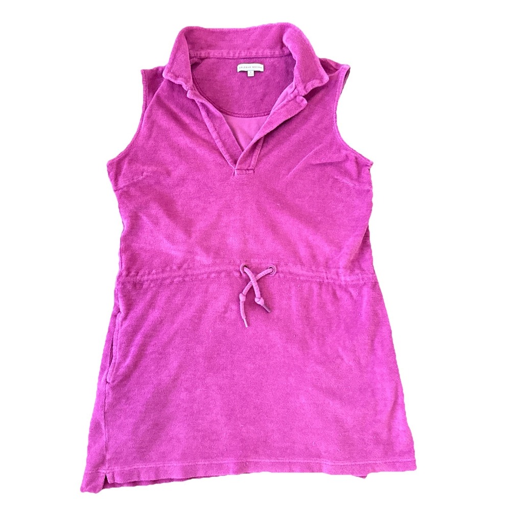 Orlebar Brown Terry Toweling Beach Dress Women Small Hot Pink Swim Pool Coverup
